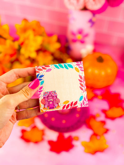 Fall Bookshop Sticky Notes 3" x 3"