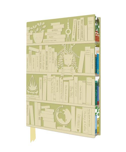 Botanical Bookshelves Journal with sprayed edges