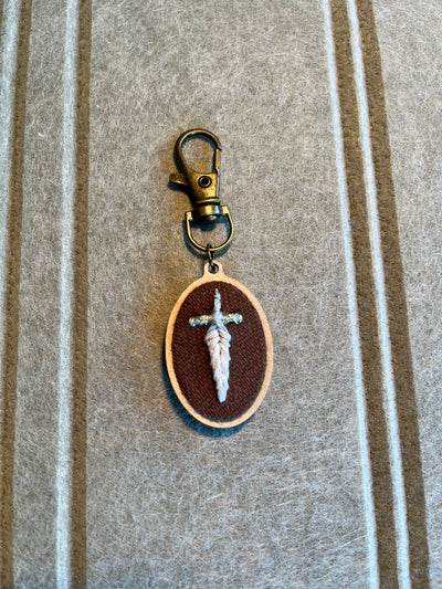 Sword Keychain (Oval)