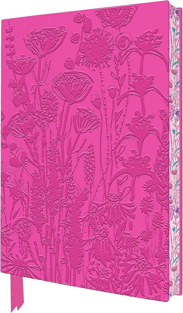 Pink Garden House Journal with sprayed edges