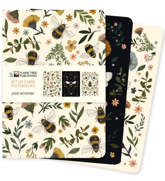 Botanical Bees Set of 3 Notebooks